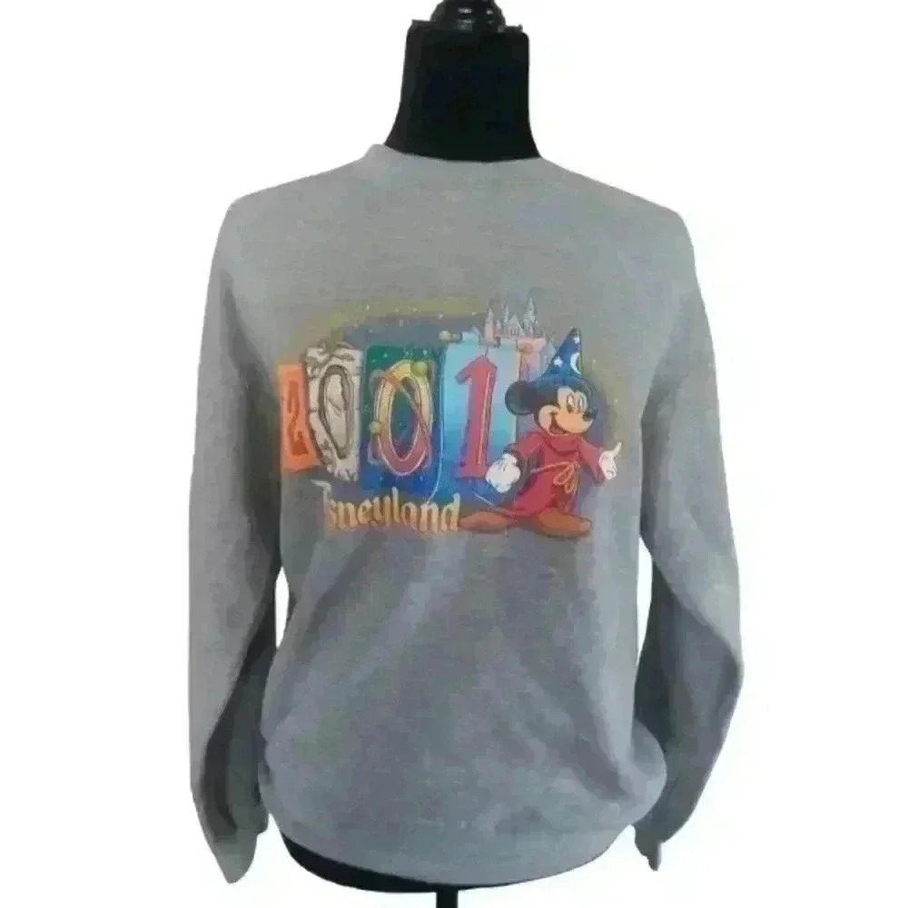 Disney Vintage 2001 Grey Womens Crew Neck Sweatshirt S